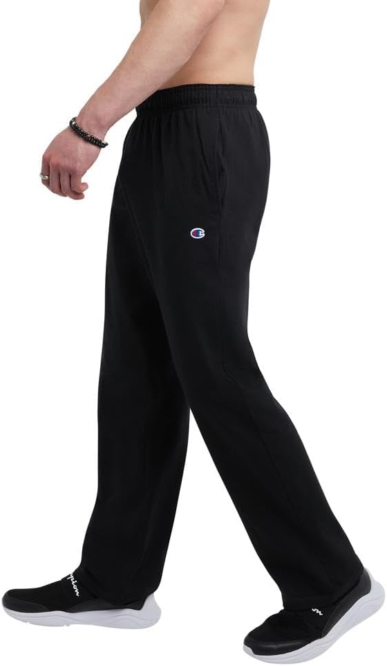 Champion Men's Pants, Lightweight Open-Hem Lounge Pants for Men, Jersey Pants (Reg. or Big & Tall)