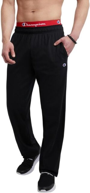 Champion Men's Pants, Lightweight Open-Hem Lounge Pants for Men, Jersey Pants (Reg. or Big & Tall)