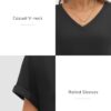 ATHMILE T Shirts Short Sleeve V Neck Tees for Women Fashion Tops Trendy Lightweight Soft Casual Summer Outfits Clothes 2025