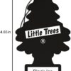 LITTLE TREES Air Fresheners Car Air Freshener. Hanging Tree Provides Long Lasting Scent for Auto or Home. Black Ice, 24 Air Fresheners