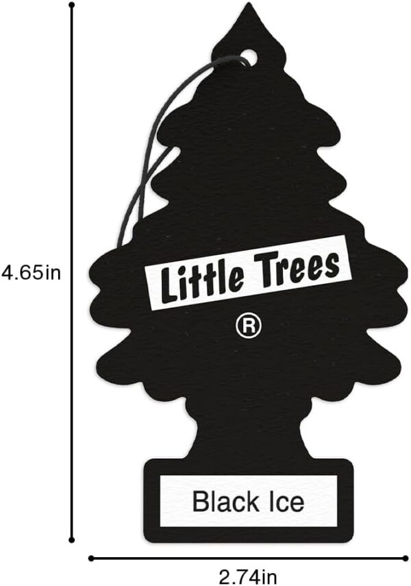 LITTLE TREES Air Fresheners Car Air Freshener. Hanging Tree Provides Long Lasting Scent for Auto or Home. Black Ice, 24 Air Fresheners