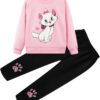 Little Girls Outfits 2 Piece Toddler Long Sleeve Sweatshirt Leggings Pants Fall Winter Clothing Set 2-10 Years