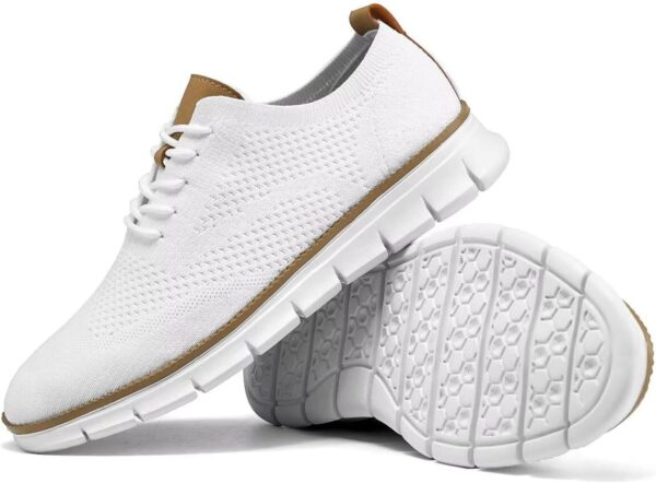 Men's Casual Dress Business Oxfords Shoes Breathable Knit Classic Leisure Fashion Sneakers Lightweight Comfortable Walking Shoes