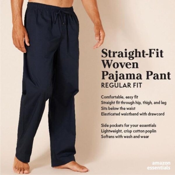 Amazon Essentials Men's Straight-Fit Woven Pajama Pant