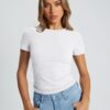 Trendy Queen Womens Basic T Shirts Summer Tops 2025 Crop Short Sleeve Y2k Tee Cute Gym Fashion Workout Clothes