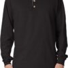 Hanes Men's T-Shirts, Men's BeefyT Henley Shirts, Men's Cotton Long Sleeve Shirts