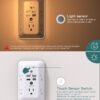 Surge Protector, Outlet Extender with Night Light, Addtam 5-Outlet Splitter and 4 USB Ports(1 USB C), Multi Plug Wall Outlet for Home Office Dorm Room Essentials