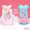 Disney Girls' 3-Pack Nightgowns, Soft & Cute Pajamas for Kids