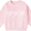 Toddler Girl Knit Sweater Tops Cute Kid Chunky Pullover Sweatershirt Fall Winter Clothes