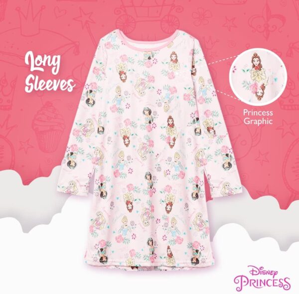 Disney Girls' 3-Pack Nightgowns, Soft & Cute Pajamas for Kids