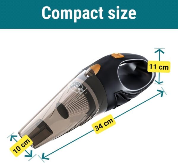 ThisWorx Car Vacuum Cleaner - Portable Handheld Mini Vacuum Cleaner W/ 16ft Cord, Bag, & Attachments - Small Vacuum for Car, RV, Boats, Travel - Car Accessories