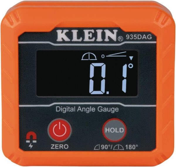 Klein Tools 935DAG Digital Electronic Level and Angle Gauge, Measures 0 - 90 and 0 - 180 Degree Ranges, Measures and Sets Angles