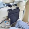 2 in 1 Car Steering Wheel Tray/Back Seat Headrest Tray for Eating Food Drink and Writing Laptop Work, Black Car Desk