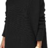 LILLUSORY Women's Turtleneck Oversized Sweaters Long Batwing Sleeve Spilt Hem Tunic Pullover Knit Tops