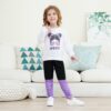 Kids Toddler Girls Clothes Figure Graphic Drop Shoulder Top Pullover Spotted Print Pants Fall Winter Outfit Set