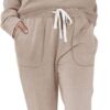 WIHOLL Two Piece Outfits for Women Lounge Sets Button Down Sweatshirt Sweatpants Sweatsuits Set with Pockets