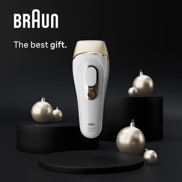 Braun IPL Silk·Expert Pro 5 PL5157 Latest Generation IPL, Holiday Gifts for Women and Men, at-Home Hair Removal System with Soft Pouch and Precision Head