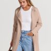 ANRABESS Women's Open Front Knit Lightweight Cardigan Casual Long Coatigan Sweater Lady Jacket Coat 2025 Fall Outerwear