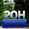 Bluetooth Portable Wireless Speakers with HD Sound, IPX5 Waterproof, Up to 20H Playtime, TWS Pairing, BT5.3, for Home/Party/Outdoor/Beach, Electronic Gadgets, Birthday Gift (Blue)