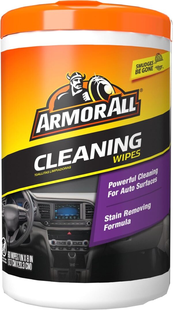 Armor All Car Cleaning Wipes, Wipes for Car Interior and Car Exterior, 90 Wipes Each