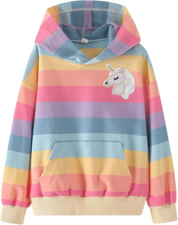 WELAKEN Unicorn Sweatshirts for Girls Toddler & Kids II Little Girl's Pullover Tops Sweaters & Hoodies