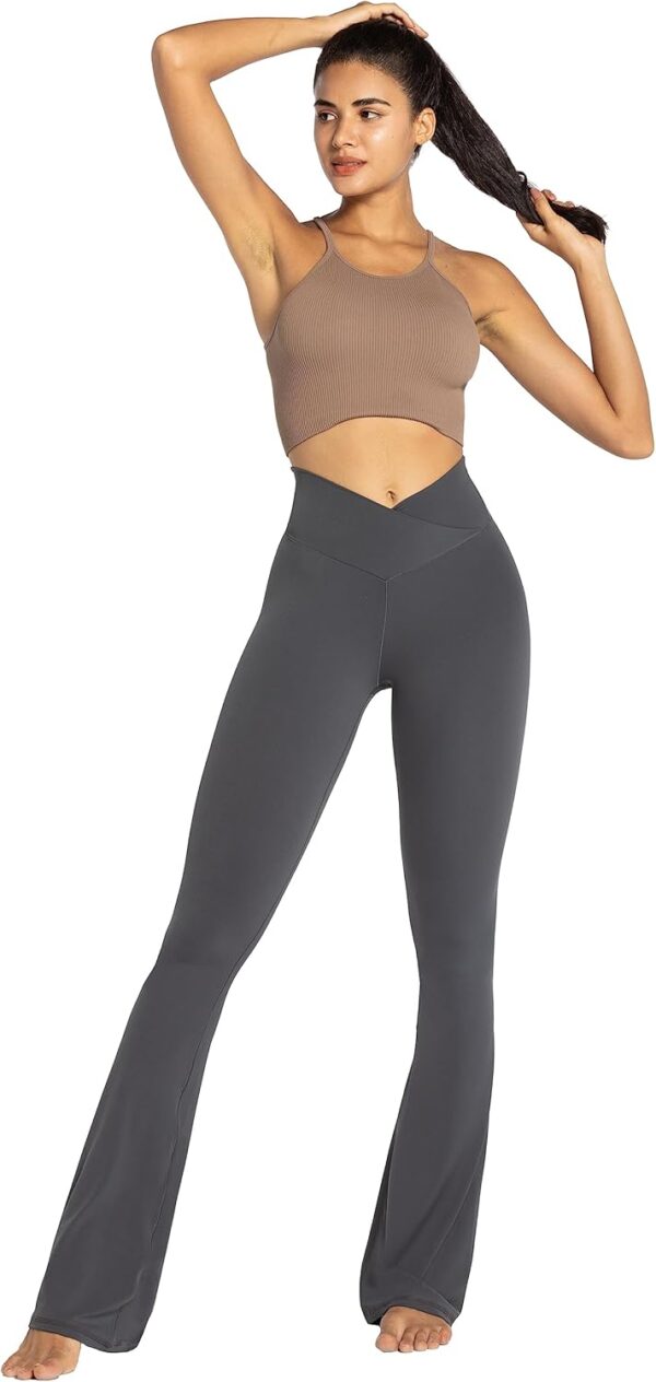 Sunzel Flare Leggings, Crossover Yoga Pants with Tummy Control, High-Waisted and Wide Leg