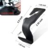 Car Hooks Universal Car Vehicle Back Seat Headrest Hanger Holder Hook Microfiber Leather & Stainless Steel for Bag Purse Cloth Drink Grocery (Black)