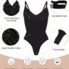 SHAPERX Women's Shapewear Bodysuit Tummy Control Body Shaper Seamless Sculpting Snatched Waist Body Suit