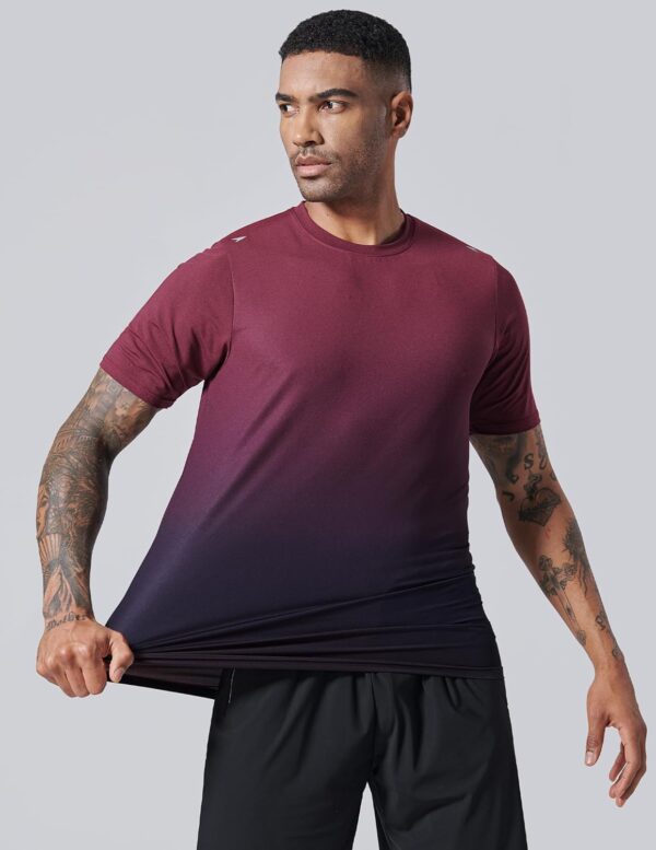 5 Pack Men’s Active Quick Dry Crew Neck T Shirts | Athletic Running Gym Workout Short Sleeve Tee Tops Bulk