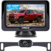 Backup Camera Easy Setup Plug-Play: HD 1080P No-Delay Waterproof - Clear Night Vision Rear View Camera with Monitor for Car Truck SUV - LK3