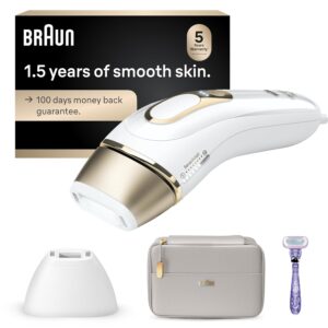 Braun IPL Silk·Expert Pro 5 PL5157 Latest Generation IPL, Holiday Gifts for Women and Men, at-Home Hair Removal System with Soft Pouch and Precision Head