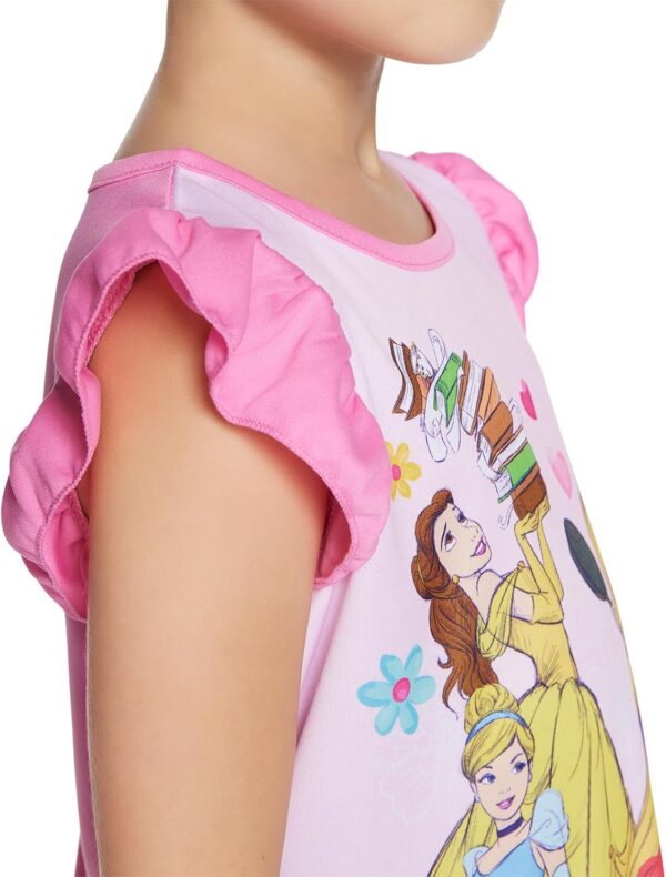 Disney Girls' 3-Pack Nightgowns, Soft & Cute Pajamas for Kids