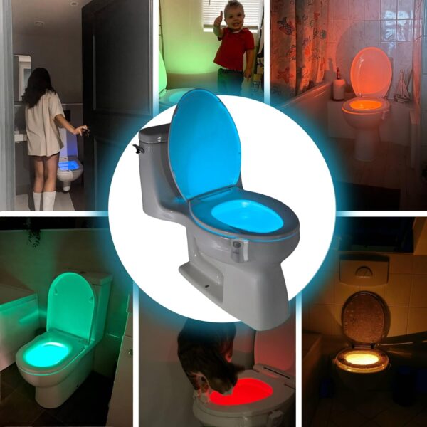 ToiLight The Original Toilet Bowl Night Light. Fun & Useful Bathroom Motion Sensor Tech Gadget. Funny Novelty Birthday Gift Idea. Stocking Stuffer for Him Her Guys Men Mom Brother