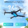 Mirason Drone with Camera, 1080P HD FPV Camera Drone with Brushless Motor, 2 Batteries, 360 Flips, Headless Mode, Gravity Control, 36 Mins Long, Flight Foldable Mini Drone for Kids and Beginner