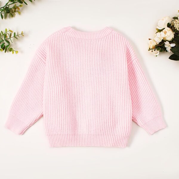 Toddler Girl Knit Sweater Tops Cute Kid Chunky Pullover Sweatershirt Fall Winter Clothes