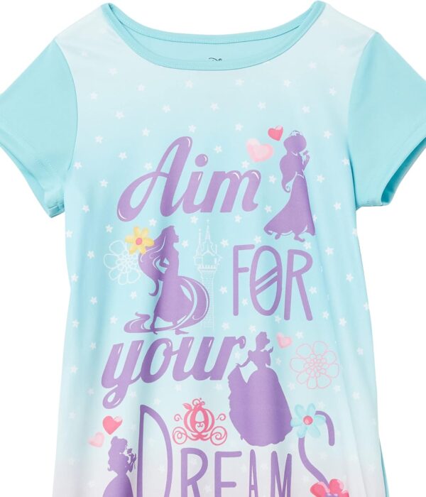 Disney Girls' 3-Pack Nightgowns, Soft & Cute Pajamas for Kids