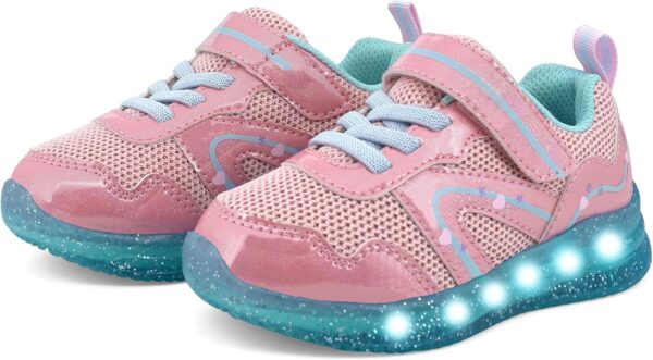 YESKIS Toddler Boys Girls Light Up Shoes LED Flashing Lightweight Mesh Breathable Adorable Running Sneakers for Toddler and Little Kid