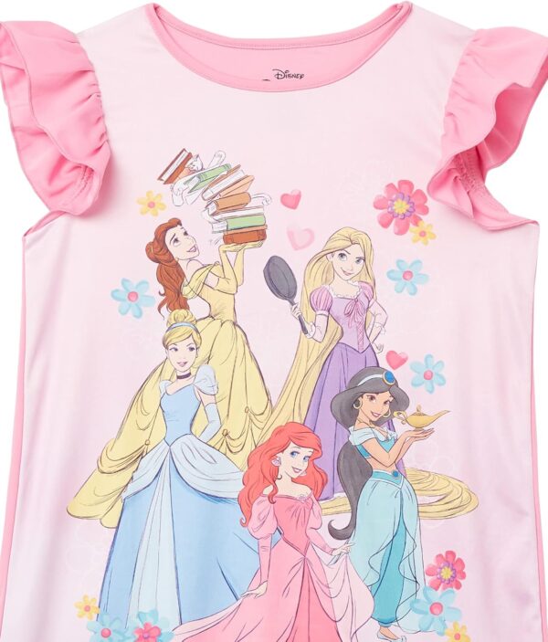 Disney Girls' 3-Pack Nightgowns, Soft & Cute Pajamas for Kids