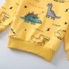 Toddler Baby Boy Clothing Sets Little Dinosaur Printed Long Sleeve Tops and Pants Kids 2pcs Outfits