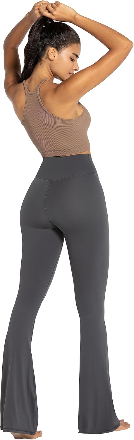 Sunzel Flare Leggings, Crossover Yoga Pants with Tummy Control, High-Waisted and Wide Leg