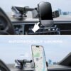 CHGeek Wireless Car Charger, 15W Fast Charging Auto Clamping Car Charger Phone Mount Phone Holder fit for iPhone 16 15 14 13 12 Pro Max 11 XR XS, Samsung Galaxy S24 Ultra S23 S22 S21, S20, S10+, Black