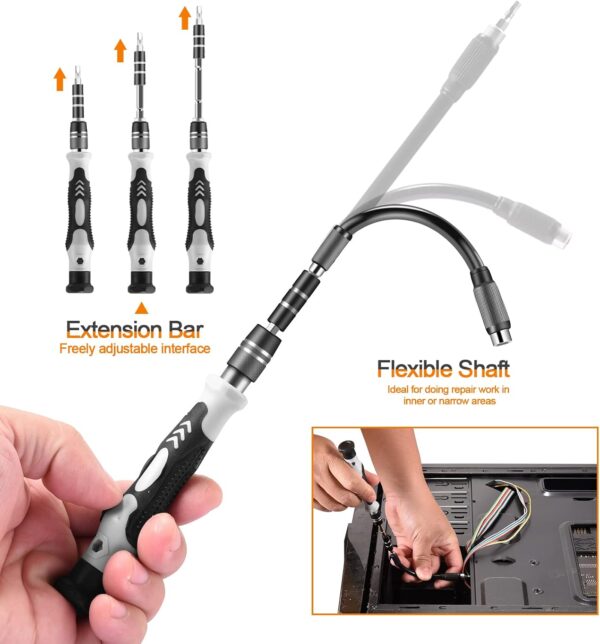 Precision Screwdriver Set, Professional Grade 115 in 1 Magnetic Repair Tool Kit for Electronics, Computer, iPhone, Laptop, Game Console, Watch, Eyeglasses, Modding, and DIY Projects