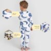 Burt's Bees Baby Baby Boys Pajamas, 2-Piece Long Sleeve Tee and Long Pant Cotton PJ Set, Sizes for 12 Months to 12 Years