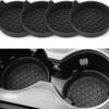 SINGARO Car Cup Holder Coaster, Silicone Cup Holder Insert, Universal Non-Slip Cup Holders, Car Accessories Interior for Women and Man Interior Sets 4 Pack Black