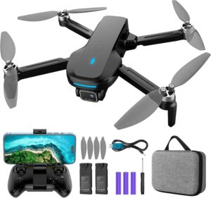 Mirason Drone with Camera, 1080P HD FPV Camera Drone with Brushless Motor, 2 Batteries, 360 Flips, Headless Mode, Gravity Control, 36 Mins Long, Flight Foldable Mini Drone for Kids and Beginner