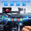 Apple CarPlay Wireless Adapter, Converts Wired to Wireless CarPlay Dongle Plug & Play, Wireless Android Auto Car Adapter, Bluetooth CarPlay Wireless Adapter for iPhone iOS 12+ / Android 11+