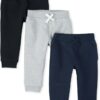 The Children's Place Baby Boys' Active Fleece Jogger Pants 2 Pack