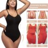 SHAPERX Women's Shapewear Bodysuit Tummy Control Body Shaper Seamless Sculpting Snatched Waist Body Suit