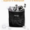 HOTOR Car Trash Can with Lid and Storage Pockets - 100% Leak-Proof Organizer, Waterproof Garbage Can, Multipurpose Trash Bin for Car, 2 Gallons, Black