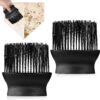 KALIONE 2 Pcs Umpire Brush, Baseball Home Plate Brush Baseball Umpire Gear with Plastic Handle Sport Umpire Gear Brush for Baseball Softball Umpire Equipment (Black, 4.9 X 4.6 Inch)